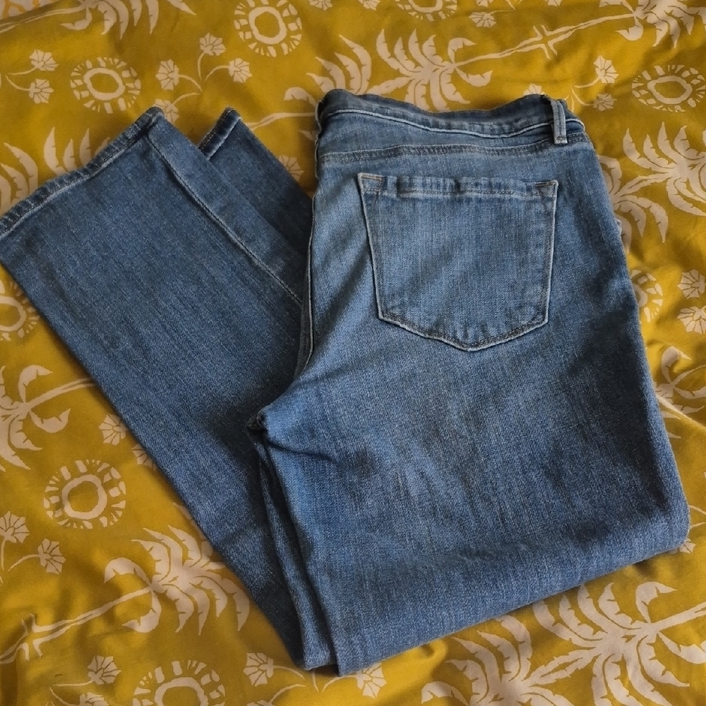 LOFT Women's Straight Leg Blue Jeans